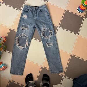High waisted jeans fit like small/extra small around waist